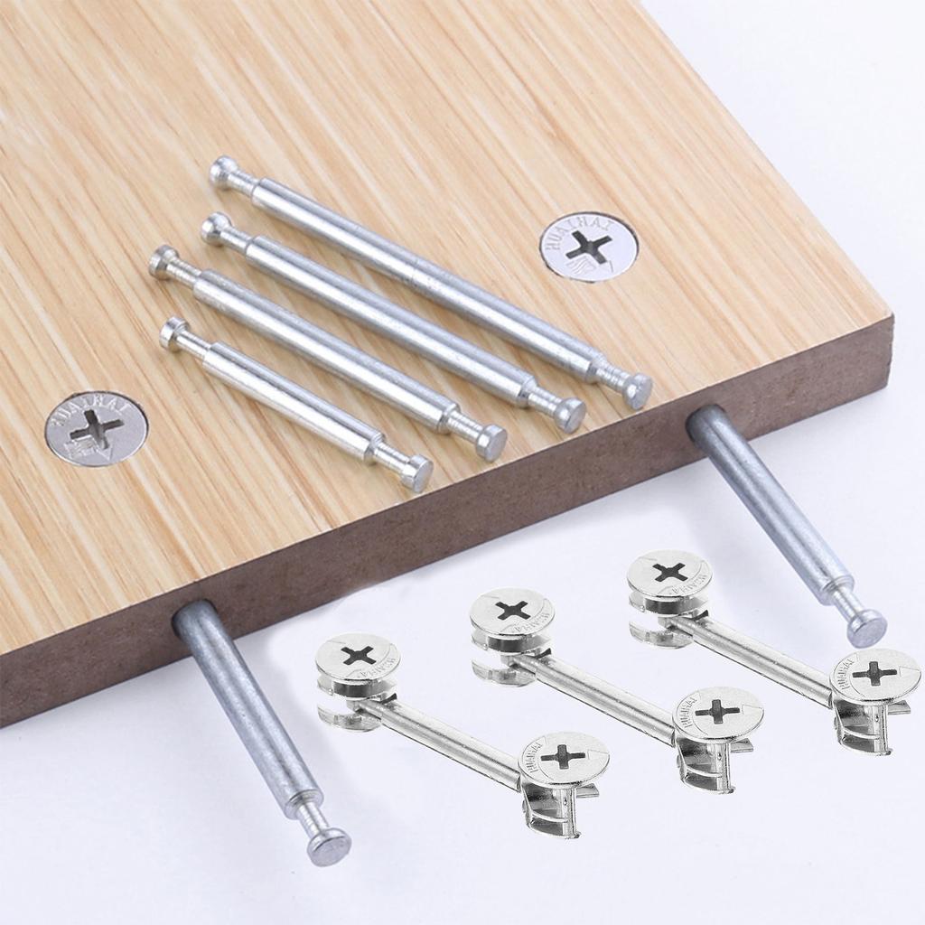 20Sets Double Head Cam Lock Fittings Kit Furniture Connecting Fasteners Heavy Duty Easy Install Cabinet Shelf Panel Connection