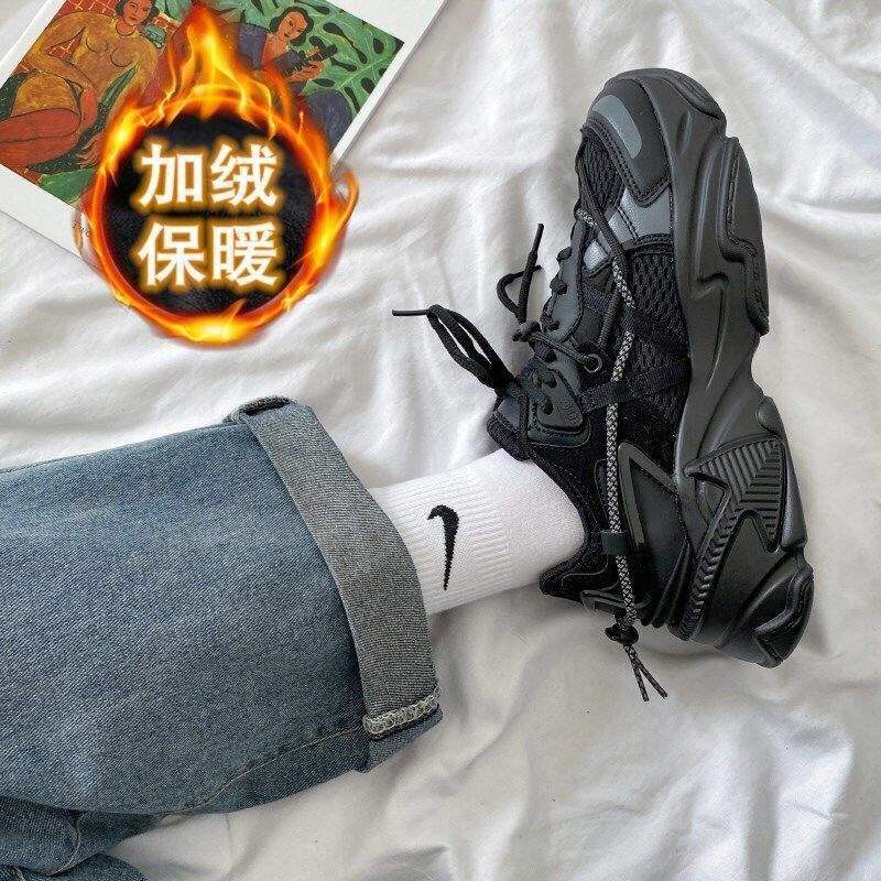 2025 new chic Japanese and Korean trend couple velvet dad shoes trendy casual versatile sports shoes mesh trendy shoes men
