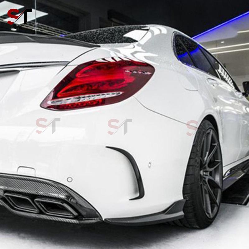 Carbon Fiber Rear Corner Splitters for Mercedes-Benz C-Class W205 C63 (FD Style)