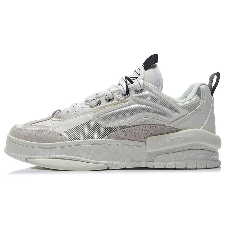 

New LiNing Essence Zen Coverage Anti Slip And Wear Resistant Low Top Skateboard Shoes Men s Snow White AGCR271-2 43