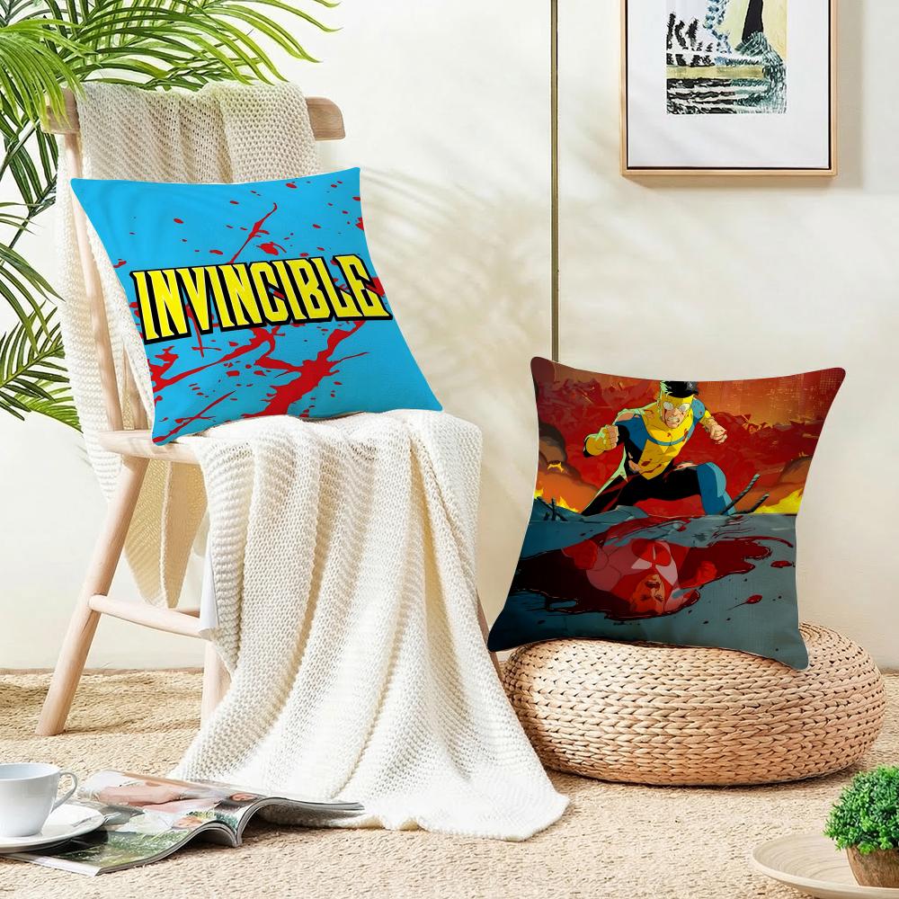 Bold IInvincibleS Cushion Cover Breathable and Skinfriendly Linen Pillowcase Square Removable and Washable Cushion