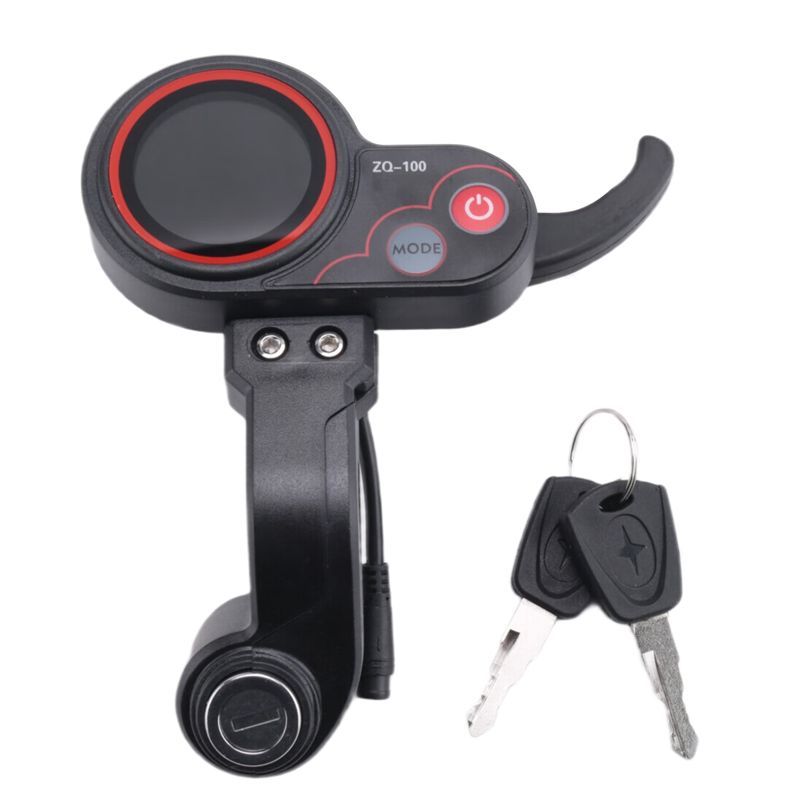 NEW HOT In Stock-ZQ-100 Mileage Meter With Key Speed Adjustable Electric Scooter Meter 6 Pin Display For Electric Scooter Dashbo