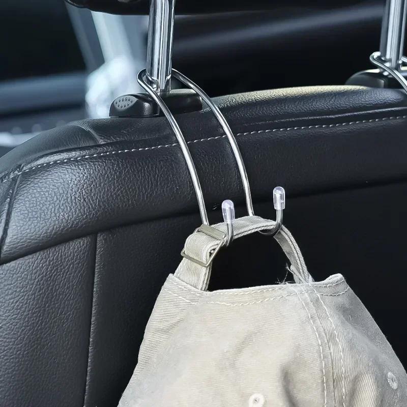 Car Seat Hook Auto Hidden Back Seat Headrest Hanger for Handbag Shopping Bag Coat Storage Hanger Car Accessories Hook Organizer