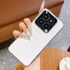 Case For Xiaomi 14/14 Pro Electroplated Lychee Texture Shockproof Full Coverage Soft TPU Edge Protective Cover For Xiaomi 14