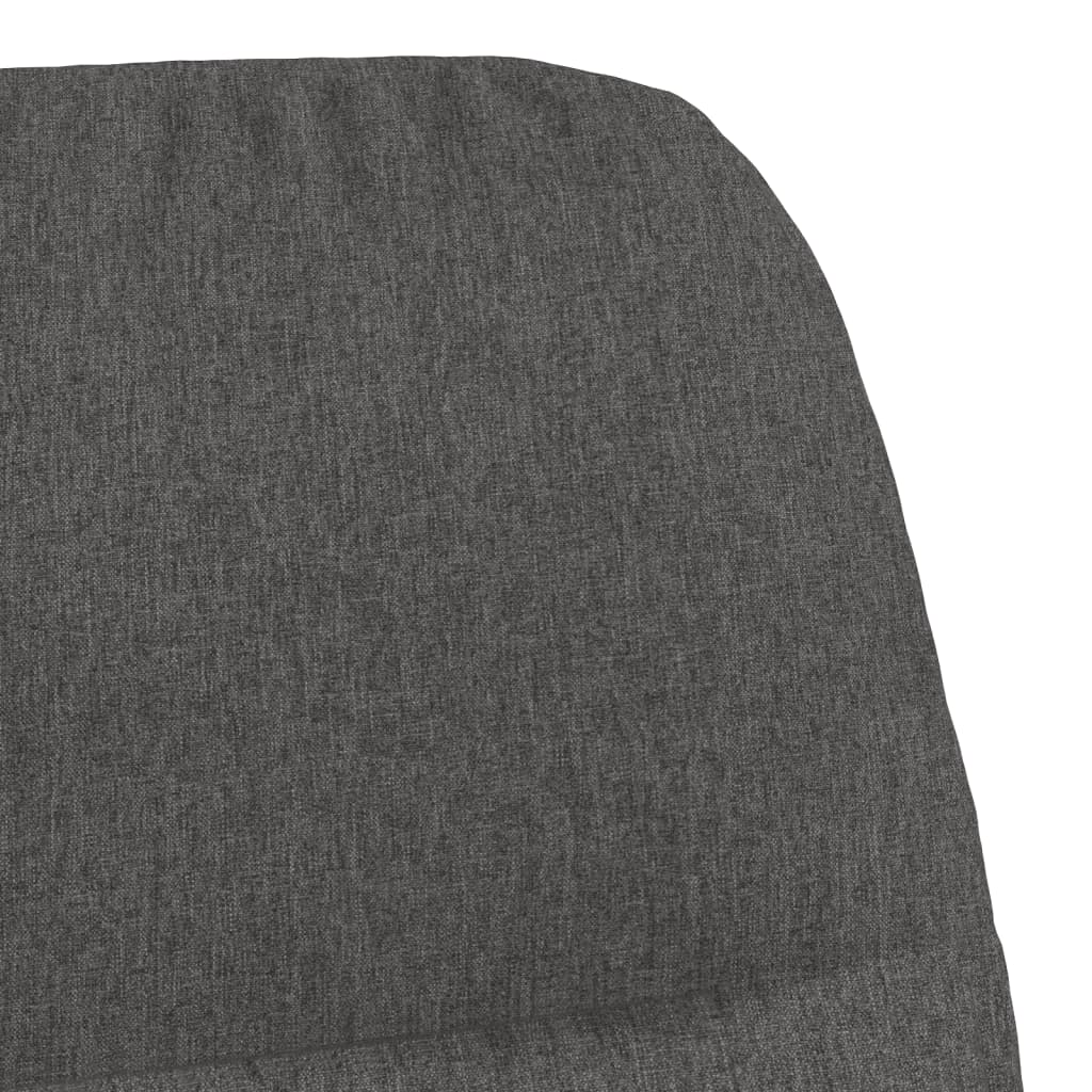Rocking Chair with Footstool Dark Grey Fabric