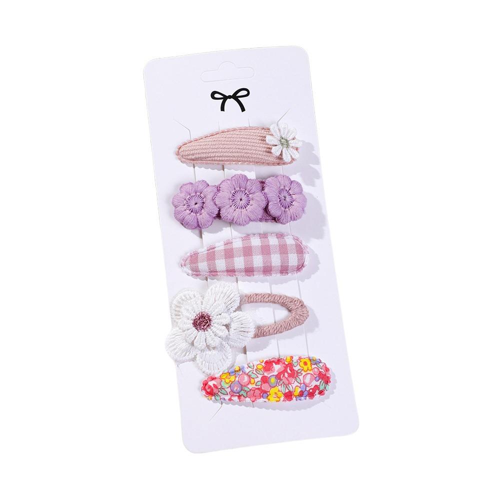 5Pcs/Set Cute BB Clips Set Sweet Floral Barrettes Fashion Daisy Hairpins Women Girls