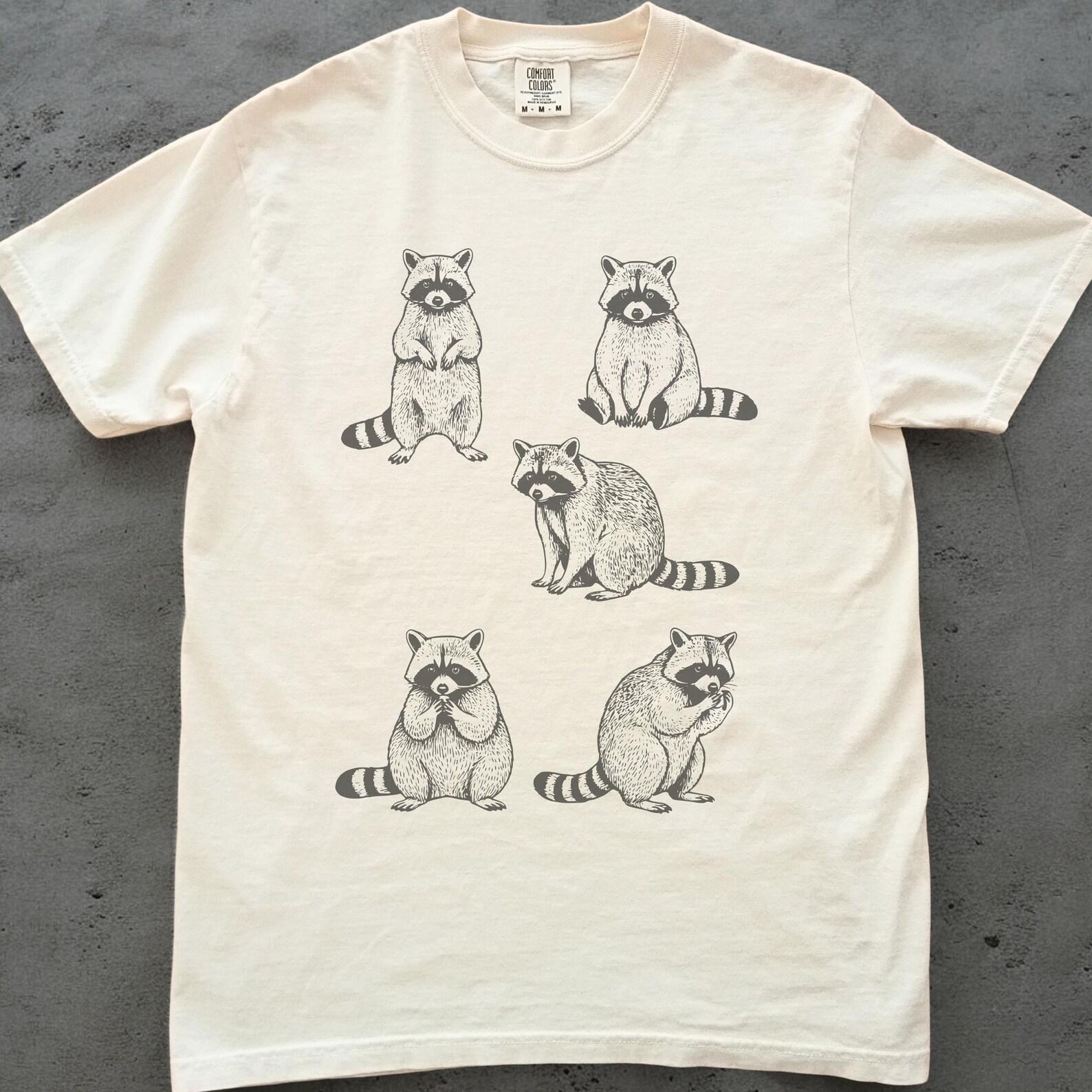 Raccoon Shirt, Cute Trash Panda Tee, Funny Animal Lover T shirt, Comfort Colors Wildlife Graphic Tee, Raccoon Gift for Nature Lover M