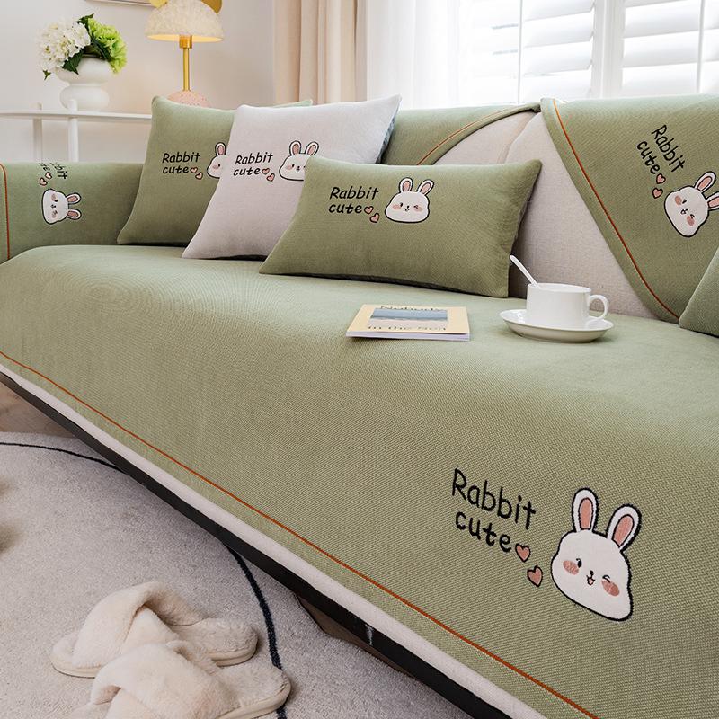 

Cute cartoon wind snow Neil sofa cushion universal non-slip seat cushion for all seasons, simple leather sofa cover cover cloth towel 70*70cm