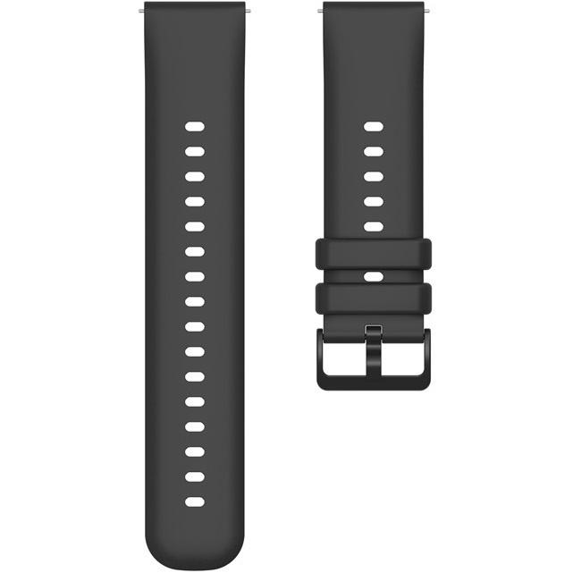Universal Silicone Strap 22mm, Smooth, Black