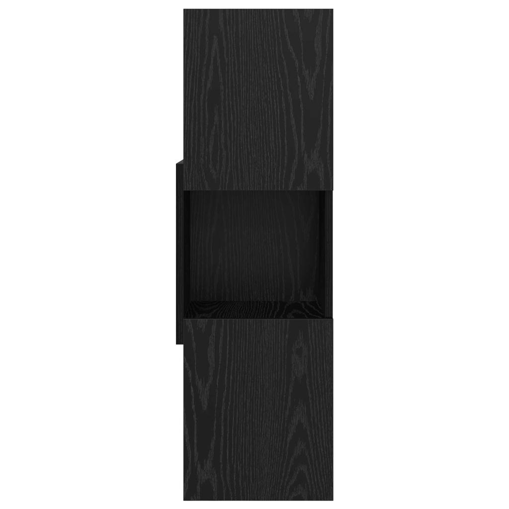 Corner Cabinet Black Oak Effect 30.5 x 30 x 95 cm Engineered Wood