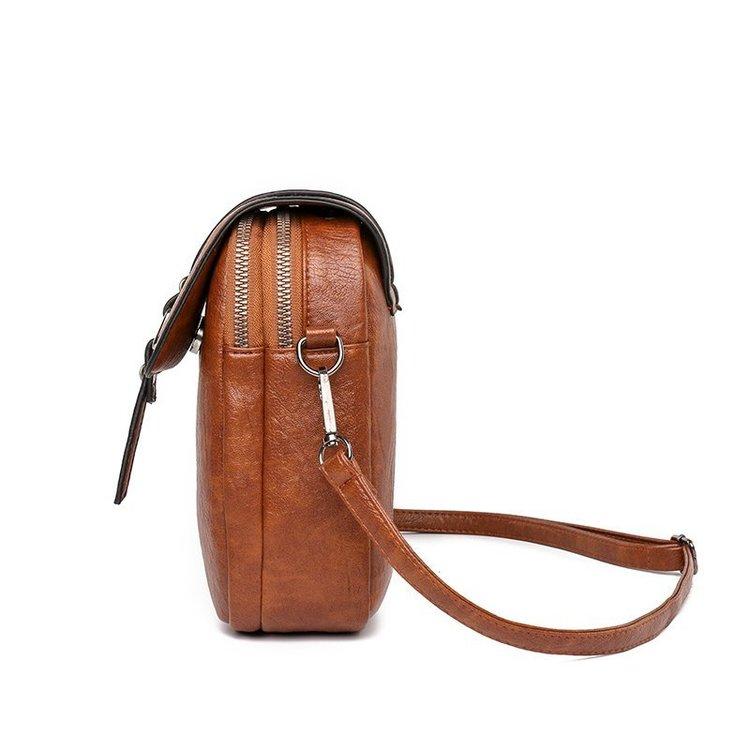 Women Crossbody Bag Mobile Phone Bag Leather Cross-body Card Wallet Pouch Travel Handbag Mini Wallet Shoulder Purse D2K0