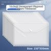 10 Pcs Clear A4 File Folders Plastic Large Capacity Document Pouch Storage Bag Durable Snap Button Closure File Folders