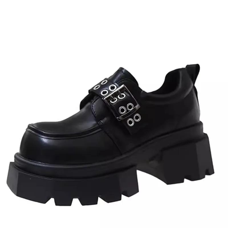 Vintage Black Women's Flat Shoes 2025 New Spring Autumn Versatile Skirt Mary Jane Shoes Round Toe EVA Sole Microfiber Leather