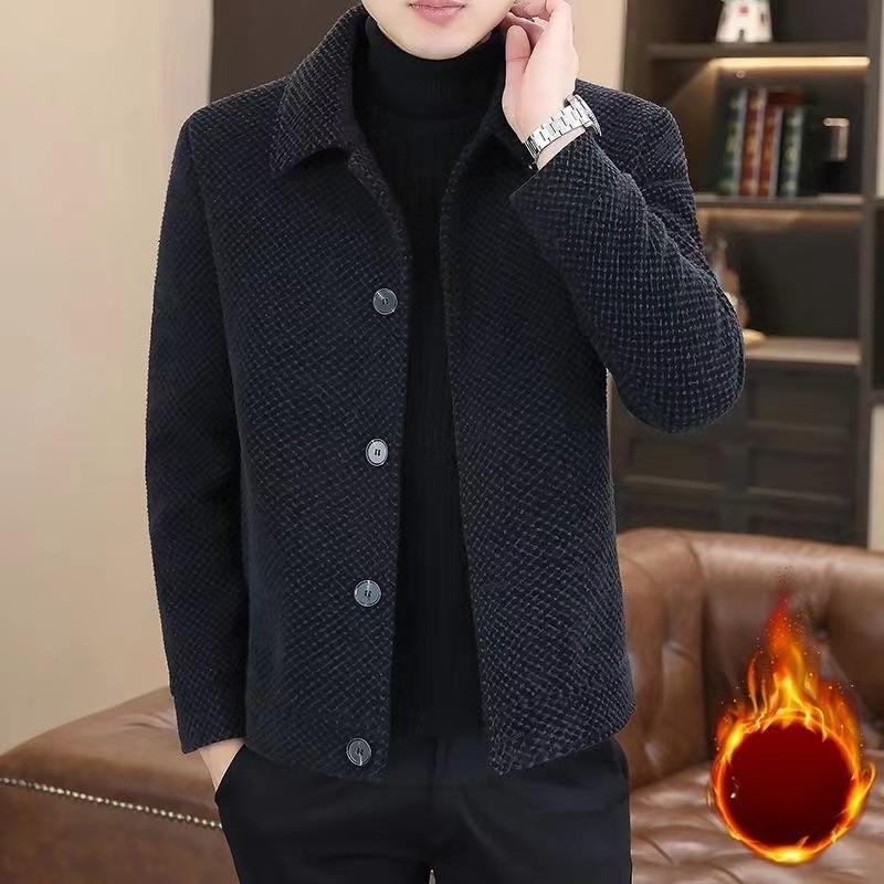 Autumn and Winter Coats, Men's Jackets, Trendy Woolen Men's Wear, Winter Casual Short Woolen Coats