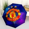 Manchester Crest Outdoor Automatic Umbrella with 8-Rib Compact Design Durable Everyday Carry Umbrella Vibrant Pattern Umbrella Spiritual Gift