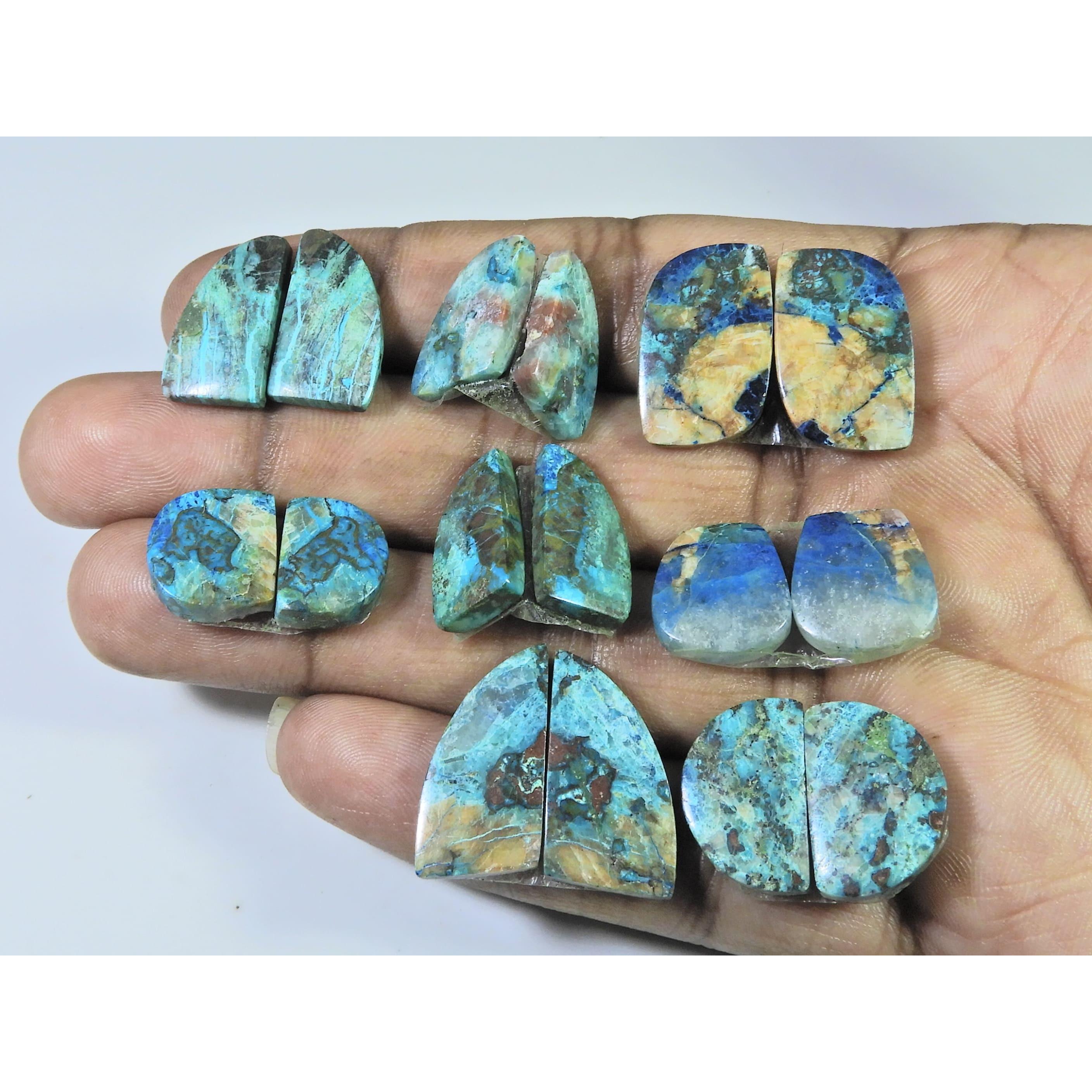 

124Cts. Натуральный Шаттукит Парный Фантазийный Кабошон Драгоценный Камень 08 Партия C-429