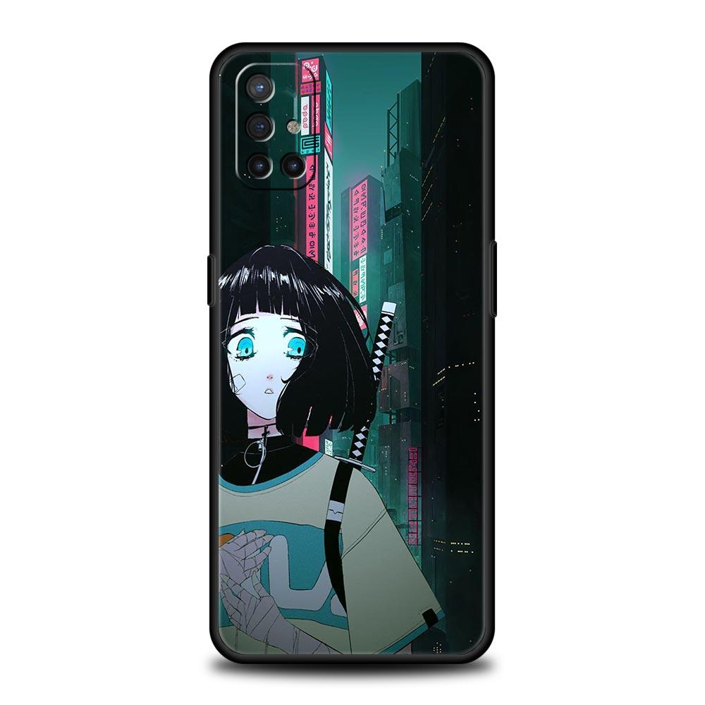 Japanese Style Anime Girl For OnePlus 10 Pro 9 8T 8 Nord N10 7 7T 9R Phone Case For 1+ Nord 2T CE 2 N100 N200 Z 5G Soft Cover