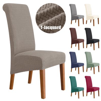 High Back Universal T -Jacquard Chair Cover For Dining Room Wedding Hotel Banquet Xl M Size Stretch Chair Covers Seat