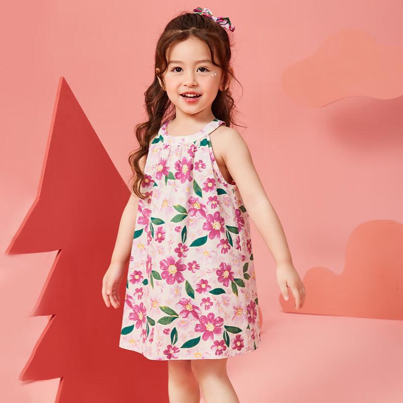 ASK JUNIOR Toddler Girl s Floral Print Strap Dress 90