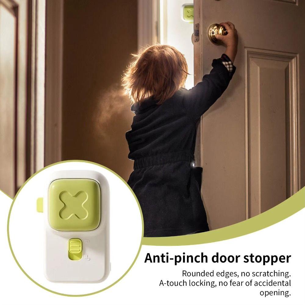 Anti-Pinch Design Childproof Door Holder Self-adhesive Silicone Doorstop Bedroom Use