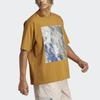 Adidas Nature Marble Print Crew Neck T-Shirt Unisex Tops Yellow HR7142