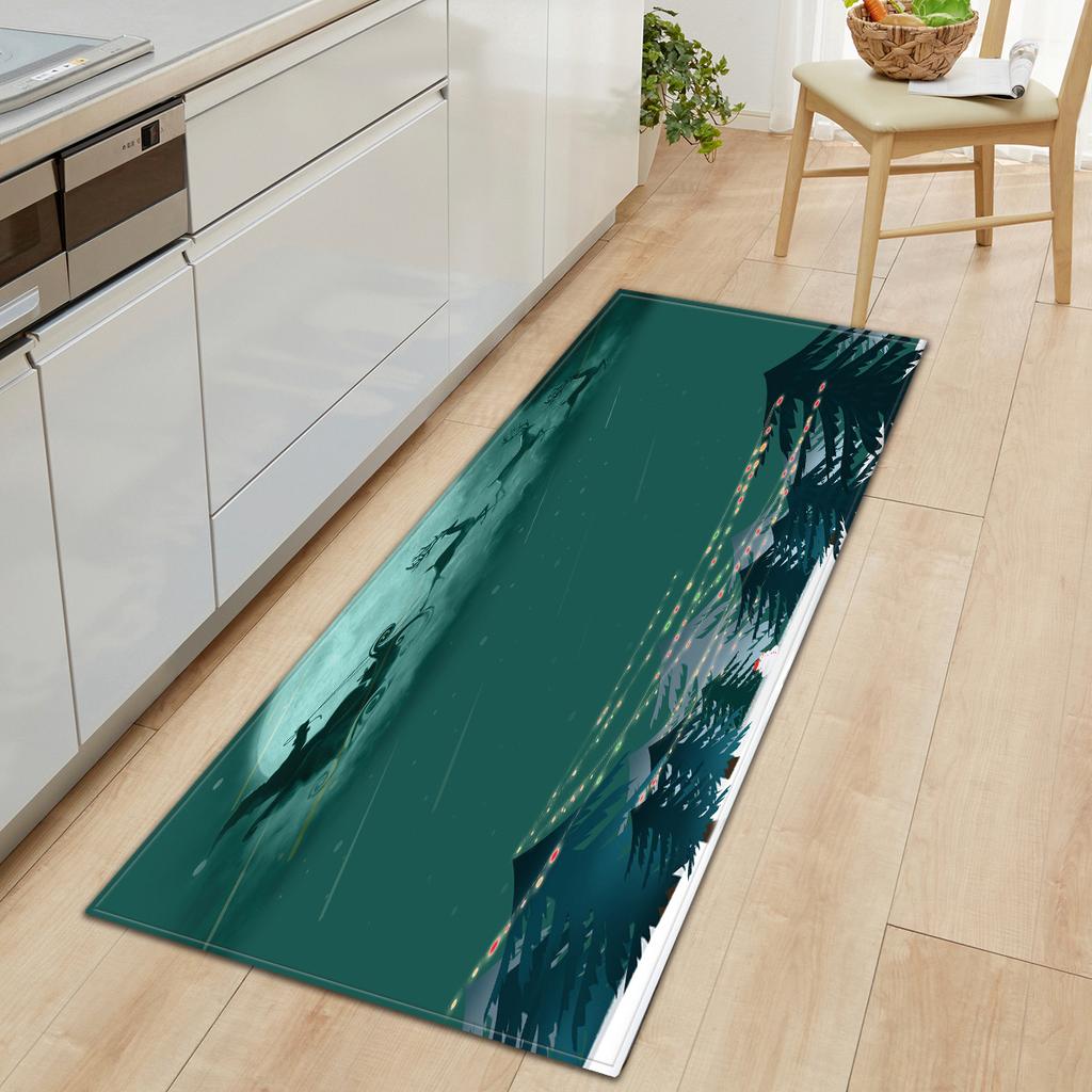 Christmas Kitchen Sand Carpet Doormat Long Floor Mat