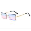 Rimless Sunglasses Ocean Film Progressive Film Sunglasses Metal Square Fashion Sunglasses Women's Sunglasses