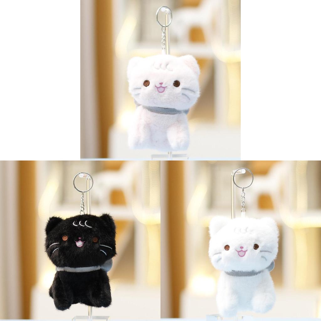 Plush Cat Doll Keychain Gift For Girls With Soft Polyester Filling