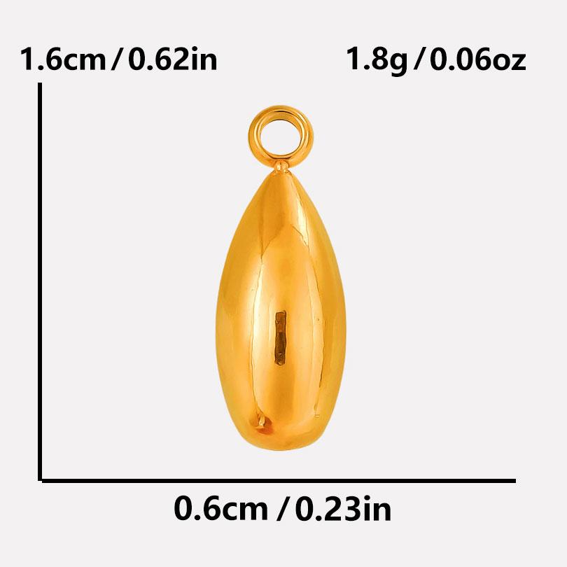 6pcs/Lot Different Size Long Water Droplets Pendant Stainless Steel Charms For Jewelry Making Supplies Bulk DIY Earrings Bohemia