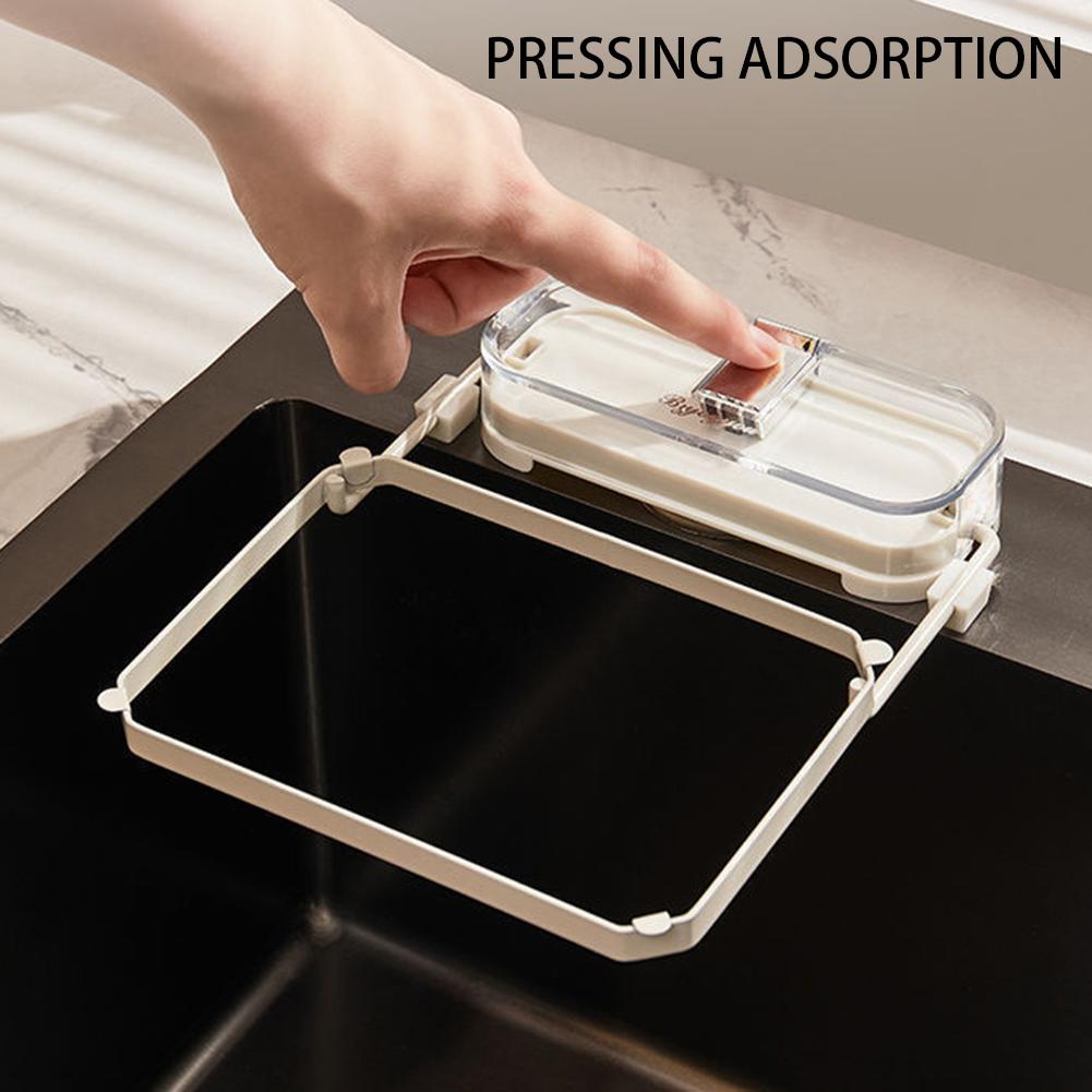 Suction Cup Sink Strainer With Fiter Mesh Kitchen Sink Strainer Mesh Bag Stand For Fruit Vegetables Filtering