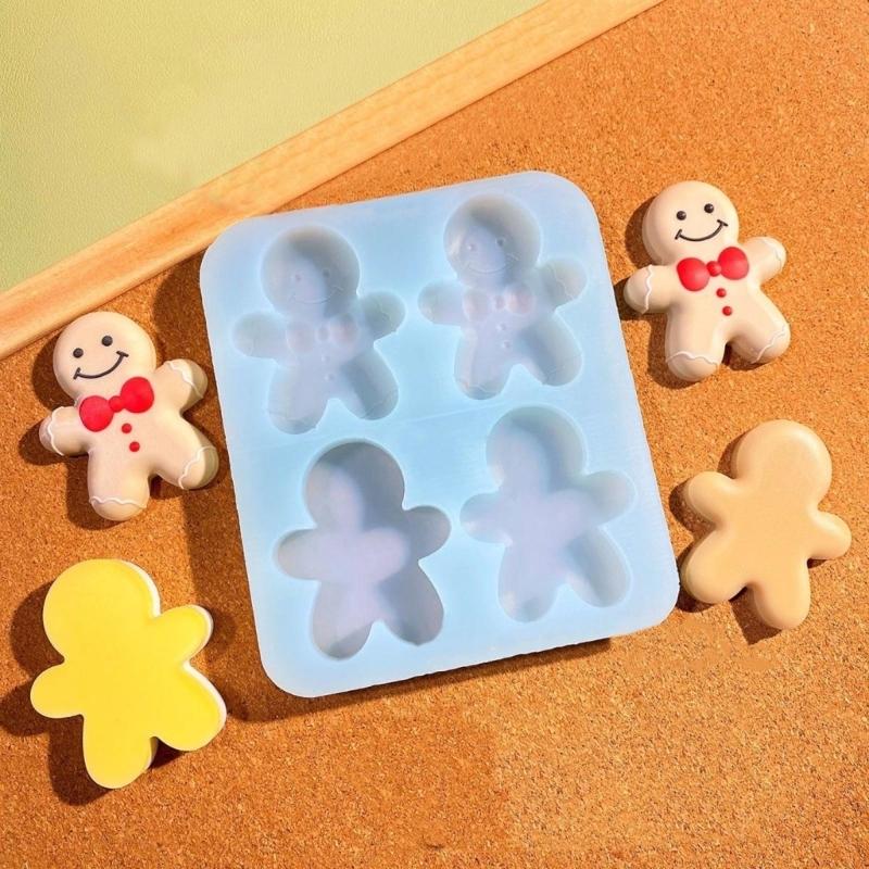 Holiday Cake Silicone Mold Christmas Chocolate Molds Gingerbreads Man Shape Baking Accessories Perfect for DIY Baking