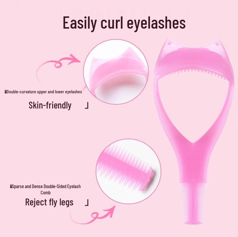 3-in-1 Eyelash Curler Tool: Eyeliner & Eyelash Aid for Perfect Lashes