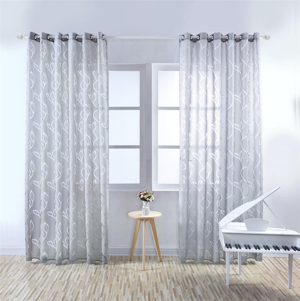 Cut Flower Leaf Bubble Blackout Curtain Window Screen Decoration Finished Curtain