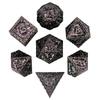 Cusdie DND Metal Solid Dice Dragon Pattern 7Pcs D4-D20 Polyhedral Dice Set for D&D Role Playing Game Pathfinder Board Games