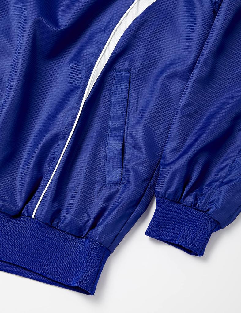 SSK Men's Heat-Retaining Pre-Jacket Long Sleeve V-Neck Shirt with Mesh Lining, Blue and White (6310), Size O (Japan Size 2L)