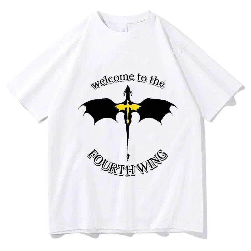 Stampa T-shirt Unisex/da donna Fourth Wing Harajuku Casual Anime T-shirt Hip Hop Manga/fumetti T-shirt Carina Cartone Animato 100% Cotone Maglietta