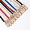 Korean Style Fashionable Women's Knitted Thin Belt Women's High-end Dress Suit Small Belt Pin Buckle Belt