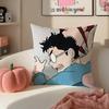 Anime Supernatural DDandadan Couple Cushion Cover Pillowcase Short Plush Invisible Zipper Room Sofa Cushion Cover