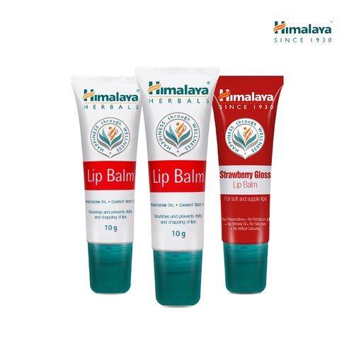 [Himalaya] Original Vegan Lip Balm 10g x2 + Strawberry Lip Balm 10g_632478
