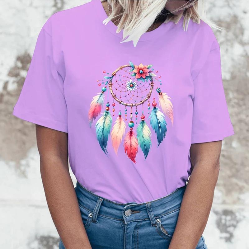 Fashion Decamer Printed Short Sleeve Decamer T-Shirt For Women Summer Casual T-Shirts Creative Personalized Tee Tops