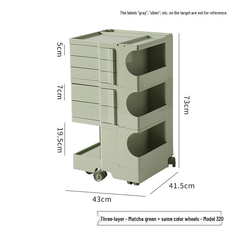 Nordic Rotating Multi-Layer Storage Cabinet: Versatile Makeup, Bedside, or Snack Organizer