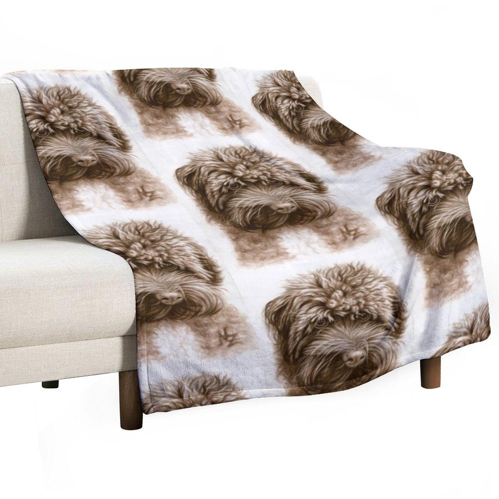 

Плед Болонка Цветана теплый для зимы Мягкий Милый Декоративный для диванов Пледы 30x40in