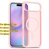 For Iphone 17 Air Magnetic Matte Translucent PC+TPU Shockproof Case for Iphone 17pro Max Cases for Magsafe Wireless Charge Cover