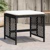 Vidaxl Garden Stools With Cushions, 4 Pcs, Black, 41X41X36 Cm