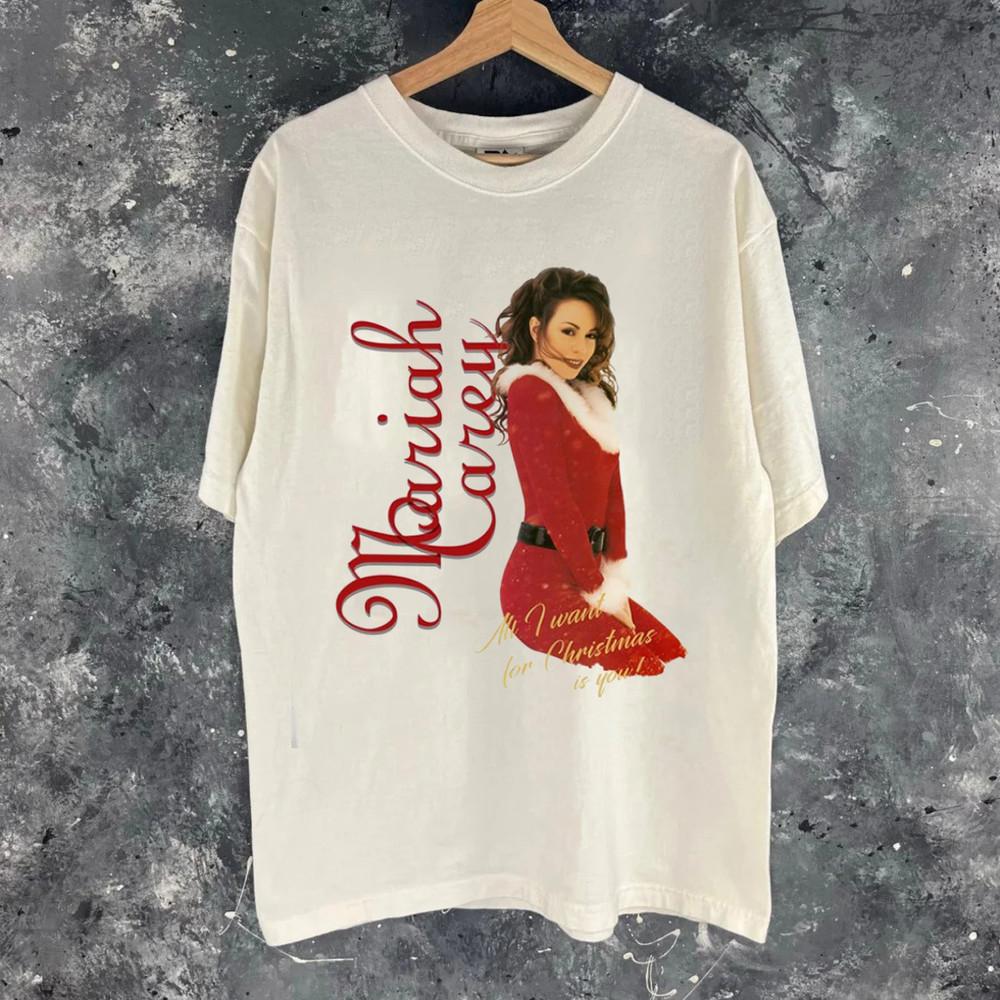 All I Want For Christmas Is Mariah Carey Gift Xmas T Shirt Full Size S-5XL Unisex T-Shirt XXL