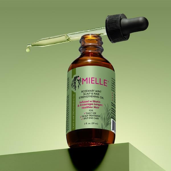 Mielle Organics Rosemary Oil for Hair Growth - Scalp Nourishing Hair Oil for Hair Fall Control & Stronger Roots - Lightweight, Non-Greasy Formula