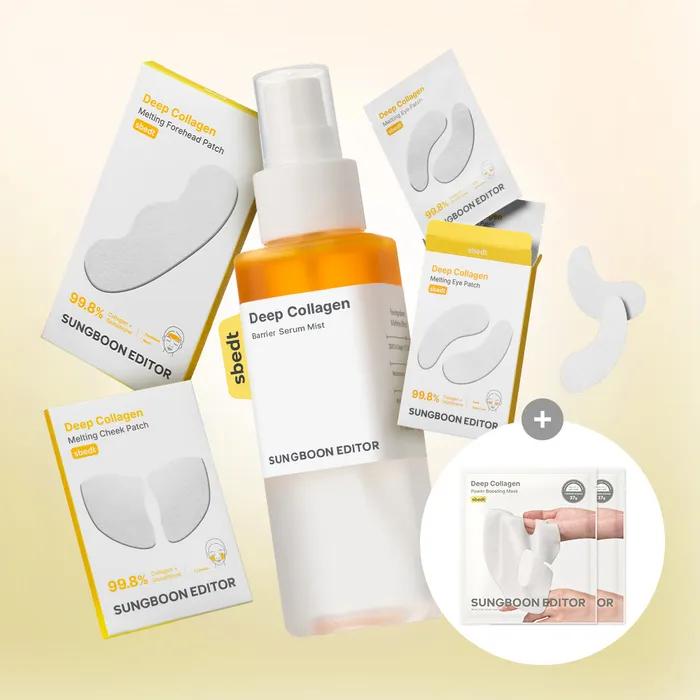 [Low Molecular Weight Collagen Close Absorption] Deep Collagen Melting Patch 3 Types (Forehead/Cheeks/Eye Area) + Serum Mist