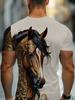 Men's Summer Horse Printed 3D Digital T-shirt