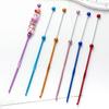 5 Pcs Beads Crochet Hook Set Metal Crochet Needle Handmade Knitting Needle Handmade Crochet Needle for Craft Project