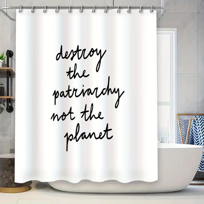 

Bathroom Shower Curtain Floral Tropical Plants Pattern Waterproof Decor Home Hotel Spa W60H190(CM)-1 Pcs
